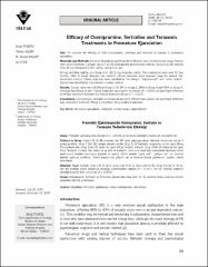 Efficacy of clomipramine sertraline and terazosin treatments in